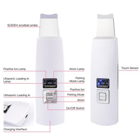 Ultrasonic Skin Scrubber Facial Cleanser
